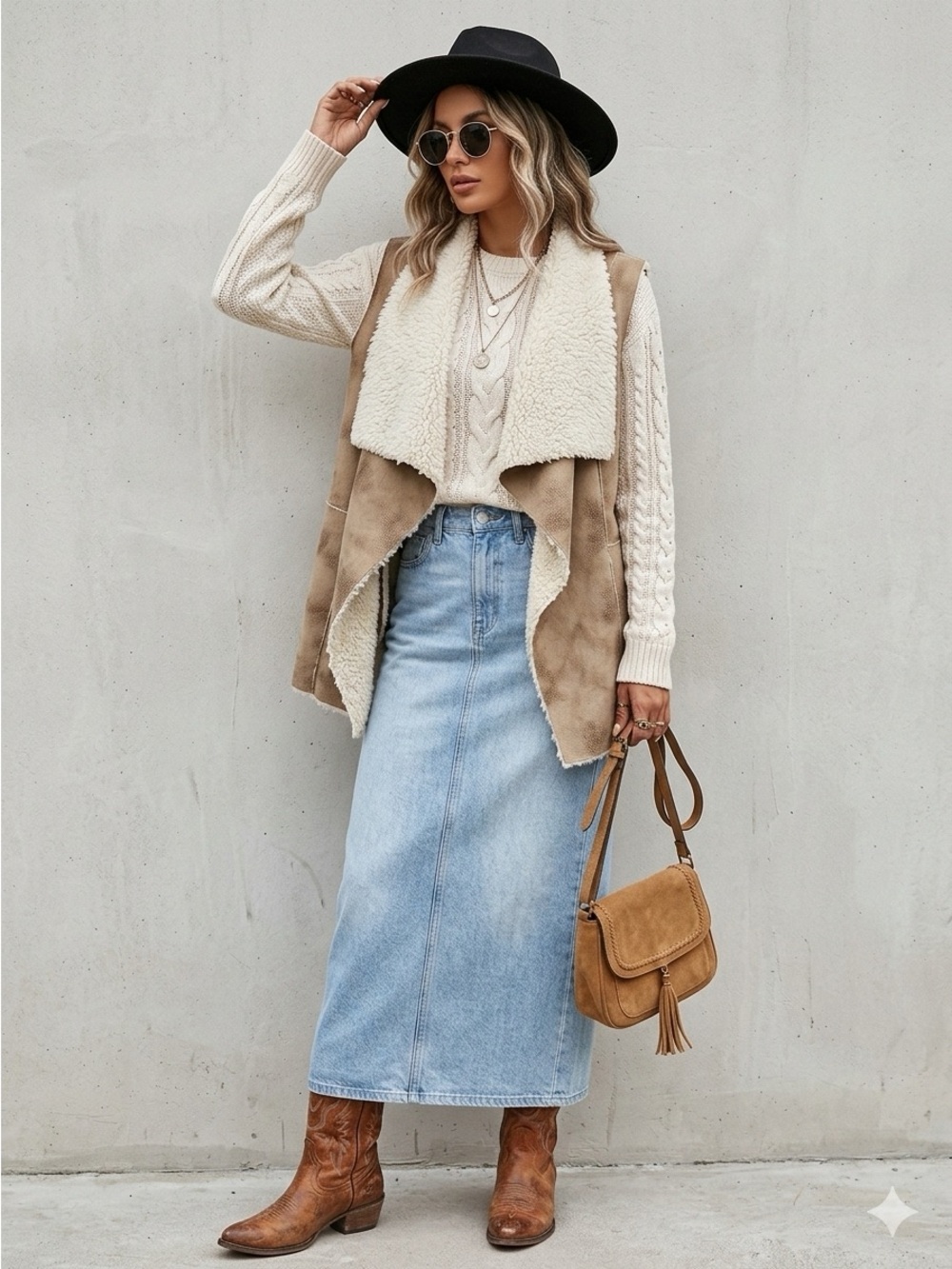 Set of 2 pieces: faux Suede jacket overturned s/m and Guess skirt size 27